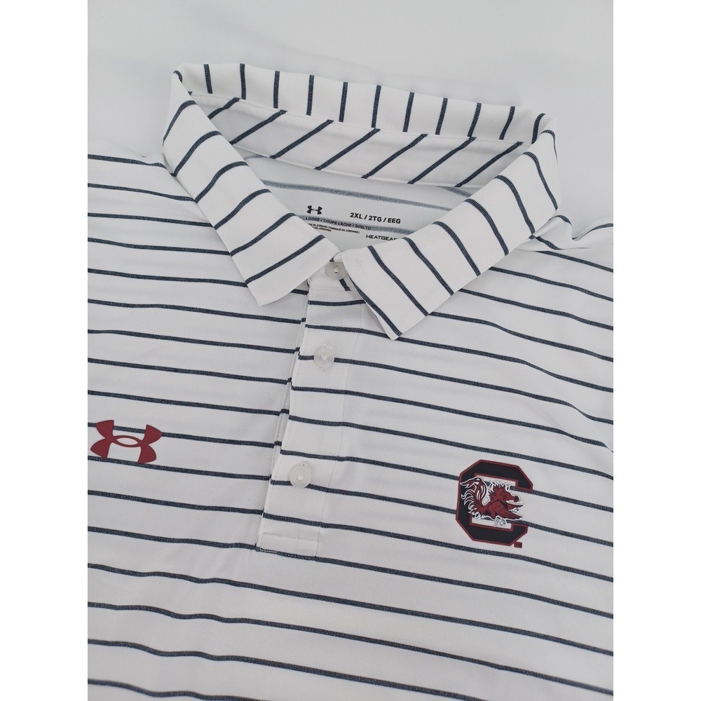 Under Armour Heatgear Mens 2XL Loose Short Sleeve South Carolina Gamecocks Polo
